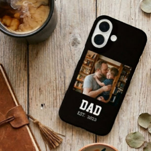 Funda iPhone 16 Regalo del Día del Padre Establecido Papá Foto Neg
