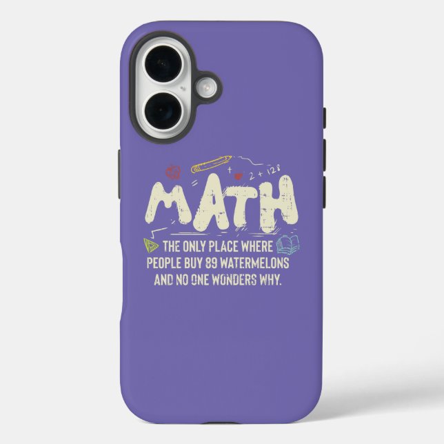 Funda iPhone 16 Regalo del profesor de matemáticas (Reverso )