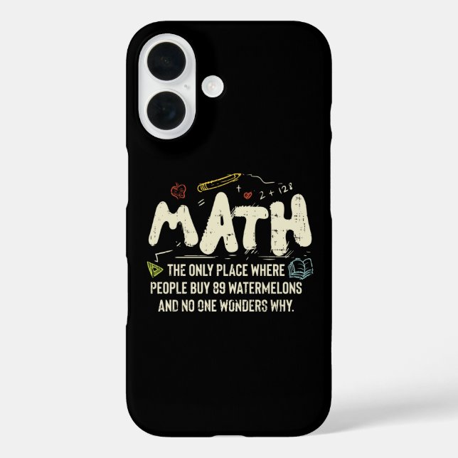Funda iPhone 16 Regalo del profesor de matemáticas (Reverso )