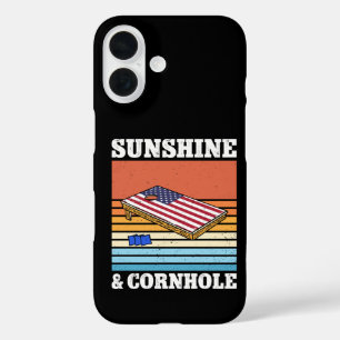 Funda iPhone 16 Regalo divertido de hobby de juego de Cornhole y s