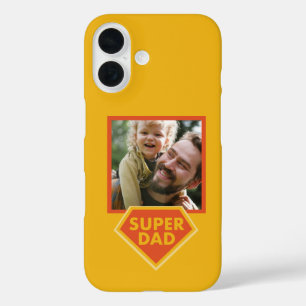 Funda iPhone 16 Regalo fotográfico de Super Dad personalizado
