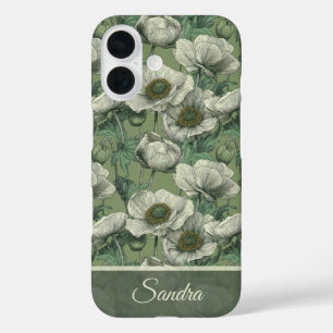 Funda iPhone 16 Regalo Lindo Día de San Valentín Anémonas Floral P