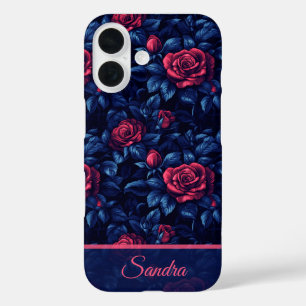 Funda iPhone 16 Regalo Minimalista de Jubilación Flor de Rosa Nomb