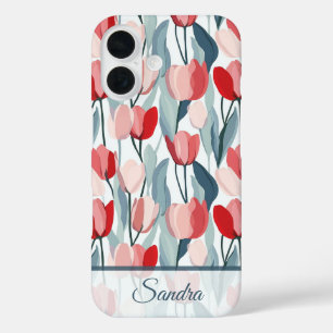 Funda iPhone 16 Regalo minimalista para dama de honor Tulipán Flor