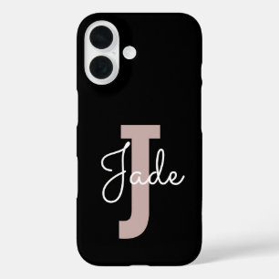 Funda iPhone 16 Regalo monograma de personalizado para nombres a p