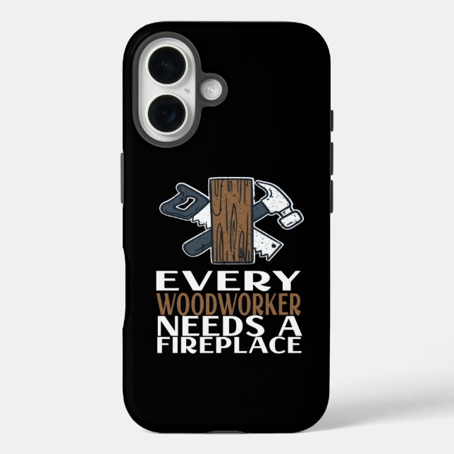 Funda iPhone 16 Regalo para carpintero de madera (Reverso )