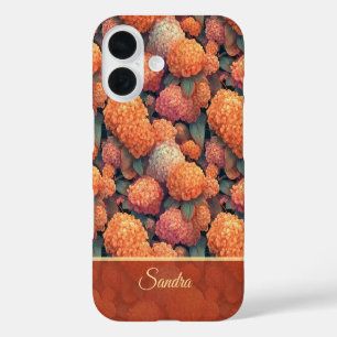Funda iPhone 16 Regalo Únicos de Cumpleaños Hortensias Flor Nombre