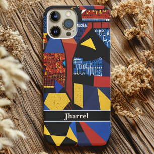 Funda iPhone 16 Regalos de retiro abstractos para papá afroamerica