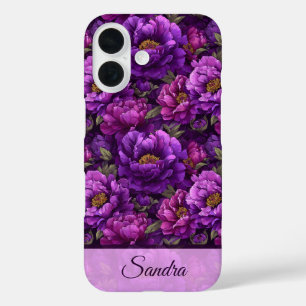 Funda iPhone 16 Regalos del Día de las Madres Artísticas Peonía Fl
