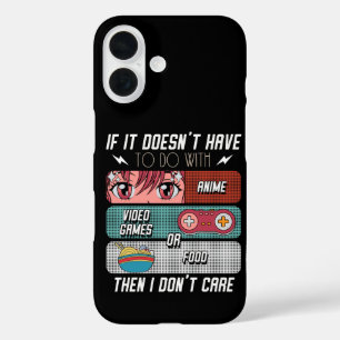Funda iPhone 16 Regalos divertidos para fanáticos del anime, comid