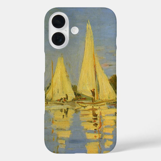 Funda iPhone 16 Regata en Argenteuil de Claude Monet (Reverso )