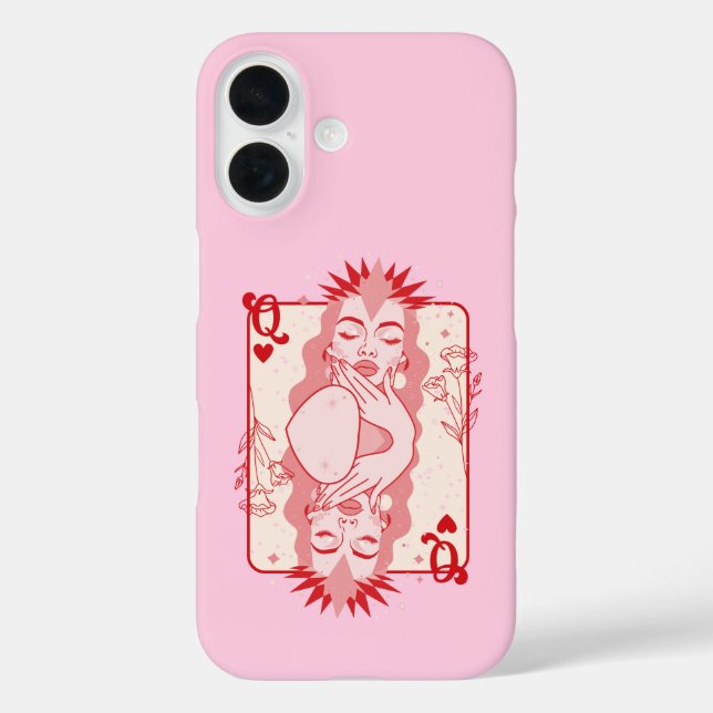 Funda iPhone 16 Reina de los corazones (Reverso )