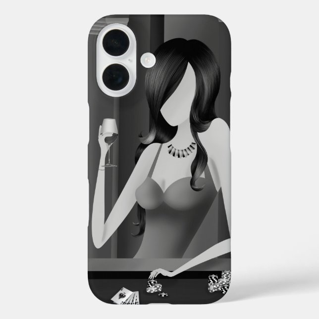 Funda iPhone 16 Reina del juego - las vegas (Reverso )