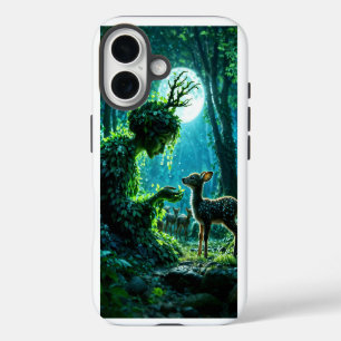 Funda iPhone 16 Reina dríada del bosque encantado por la noche art