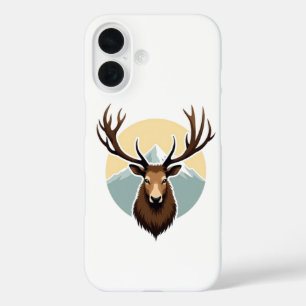 Funda iPhone 16 Reindeo majestuoso en serenidad de montaña