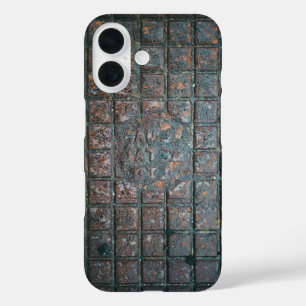Funda iPhone 16 Reja de metal desgastada por la intemperie