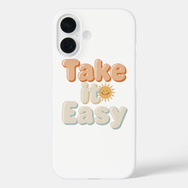 Funda iPhone 16 Relaxing "Take It Easy" with Smiling Sun (Reverso )