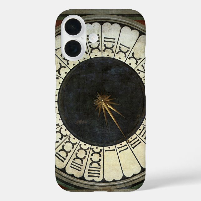 Funda iPhone 16 Reloj en el Duomo por Paolo Uccello (Reverso )