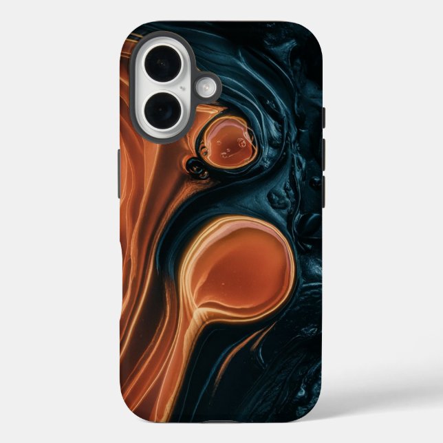 Funda iPhone 16 Remolino abstracto (Reverso )