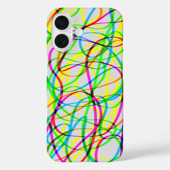 Funda iPhone 16 Remolino de colores (Reverso )