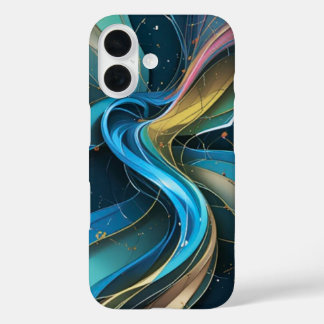 Funda iPhone 16 Remolino en acuarela - Armonía cósmica serena