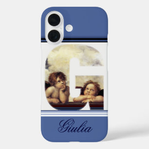 Funda iPhone 16 RENAISSANCE ANGEL G LETTER Winged Cherub Monograma
