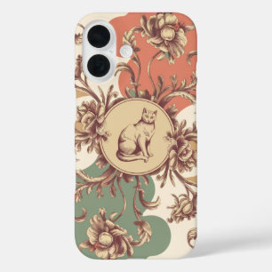 Funda iPhone 16 Representación elegante y artística de un gato