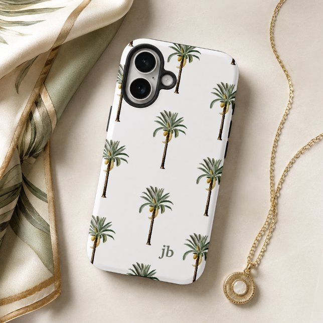 Funda iPhone 16 Resort Palm Beach Chic Estilo Monograma (Subido por el creador)