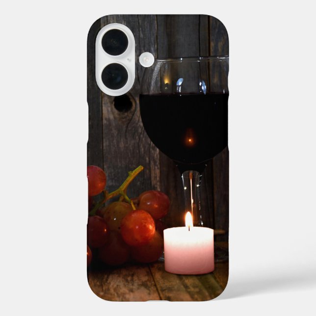 Funda iPhone 16 resplandor de vino (Reverso )