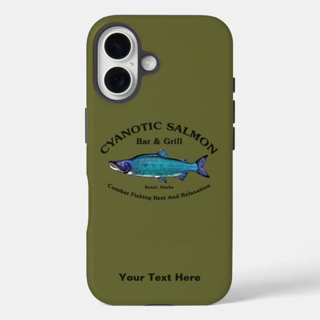 Funda iPhone 16 Restaurante Cyanotic Salmon Bar & Grill (Reverso )