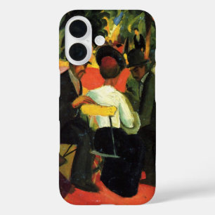 Funda iPhone 16 Restaurante del jardín de August Macke. Arte Antig