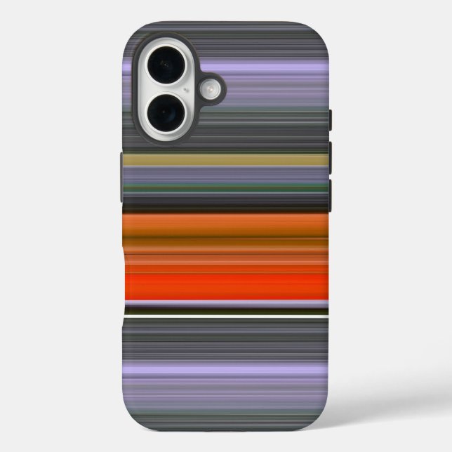 Funda iPhone 16 Resumen #1: Naranja y gris (Reverso )
