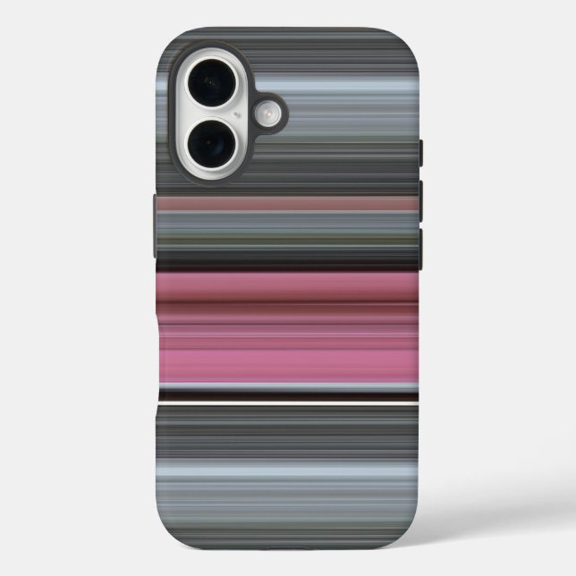 Funda iPhone 16 Resumen #1: Rosa y gris (Reverso )