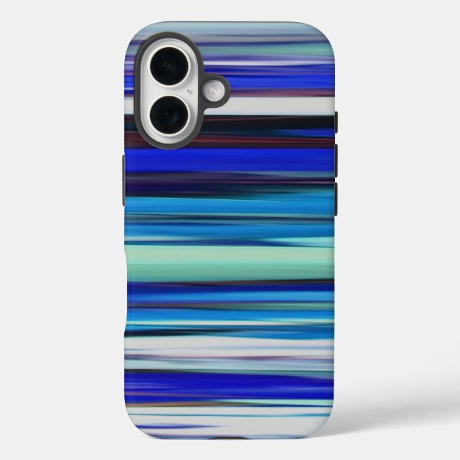 Funda iPhone 16 Resumen #2: Azul borroso (Reverso )
