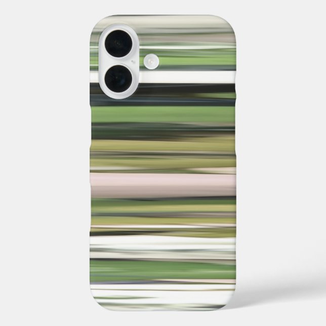 Funda iPhone 16 Resumen #2: desenfoque verde oliva (Reverso )
