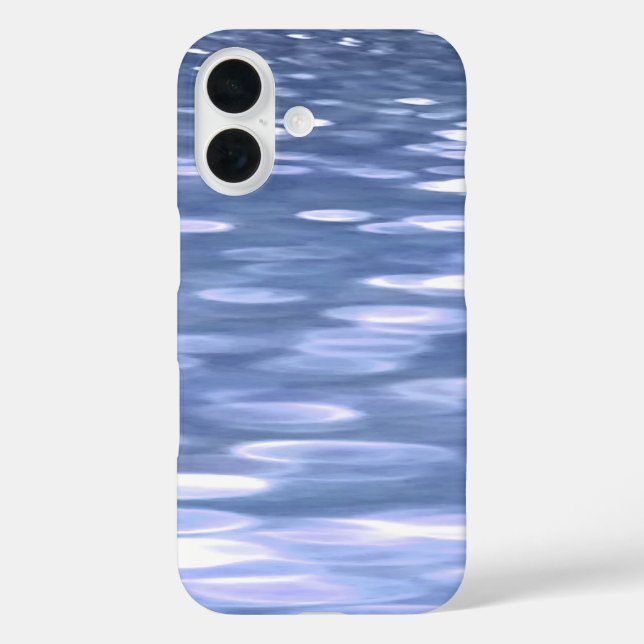 Funda iPhone 16 Resumen #3: Brillo azul pálido (Reverso )
