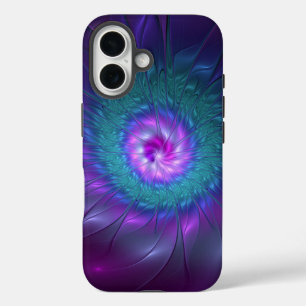 Funda iPhone 16 Resumen Belleza floral Flor de arte fractal colori