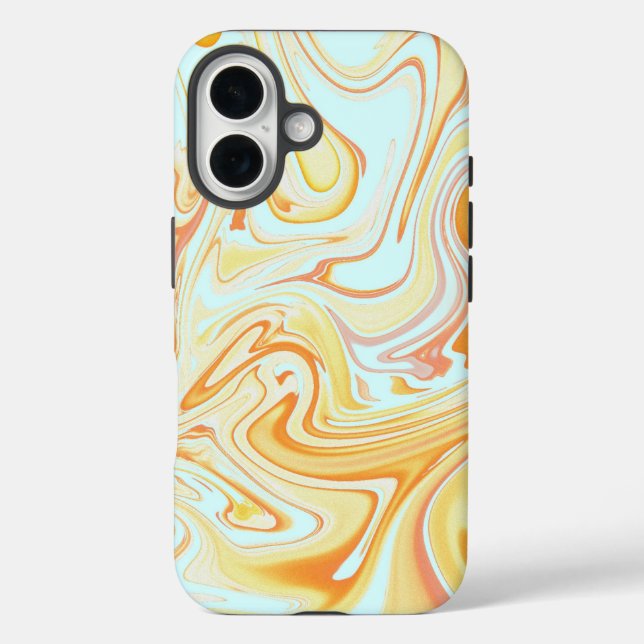 Funda iPhone 16 Resumen de diseño de mármol de moda para el iPhone (Reverso )