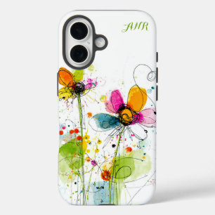 Funda iPhone 16 Resumen de la Moda de acuarela Boho