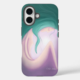 Funda iPhone 16 Resumen de maletín de teléfono de arte púrpura
