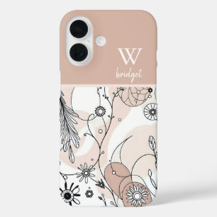 Funda iPhone 16 Resumen del estilo Minimalista Earthy Boho