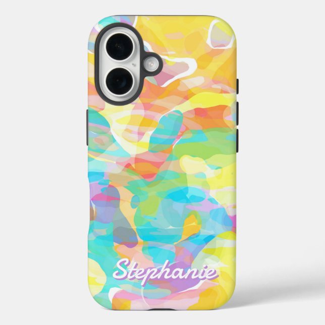 Funda iPhone 16 Resumen del Pastel Amarillo Daffodil (Reverso )