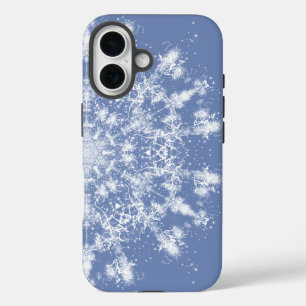 Funda iPhone 16 Resumen del pastel de nieve fractal de Lacy sobre