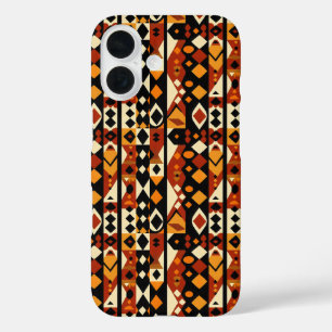 Funda iPhone 16 Resumen del patrón africano