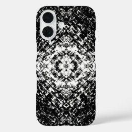 Funda iPhone 16 Resumen Hipnótico Arte Moderno Blanco Y Negro