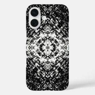 Funda iPhone 16 Resumen Hipnótico Arte Moderno Blanco Y Negro