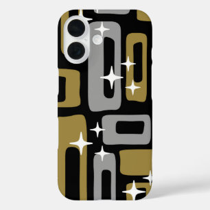 Funda iPhone 16 Resumen moderno Retro Mid Century