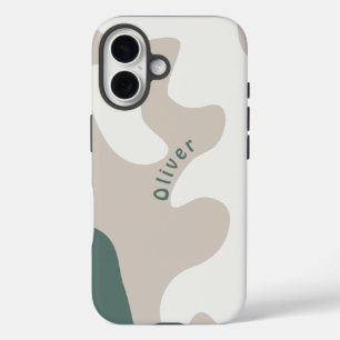Funda iPhone 16 Resumen Nombre personalizado del escaneo con forma