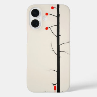 Funda iPhone 16 Resumen soñador pequeño chica rojo y una cubierta 