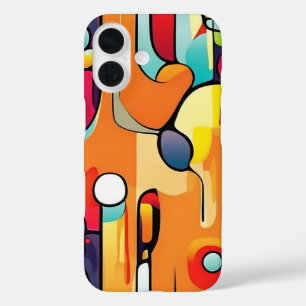 Funda iPhone 16 Resumen vibrante: Una ráfaga de color